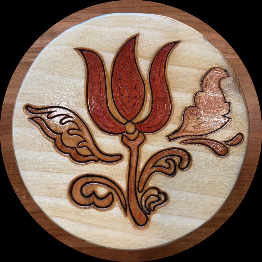 Cherry Hill Woodwork carved tulip medallion