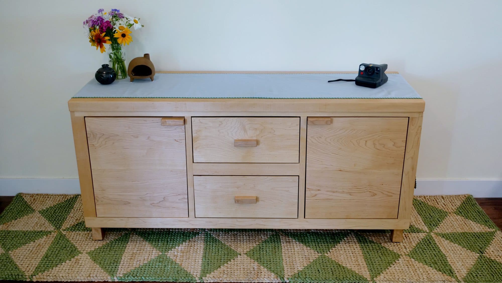 Maple credenza, low front view