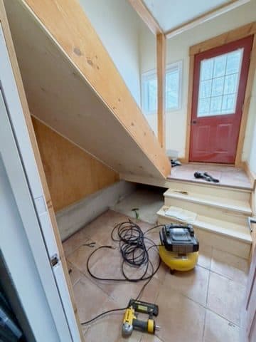 Understair soffit + lower landing