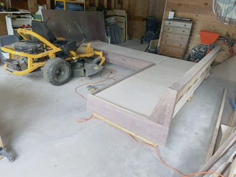 L-daybed frame, full footprint